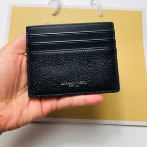 ❤️Michael Kors Card Case Black Leather❤️